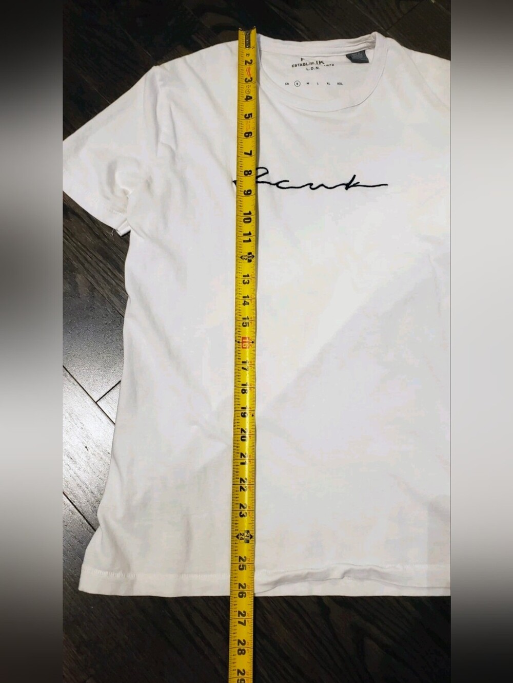 French Connection White Script-Logo Crewneck T-Shirt - Men FCUK T- SHIRT - Picture 6 of 7